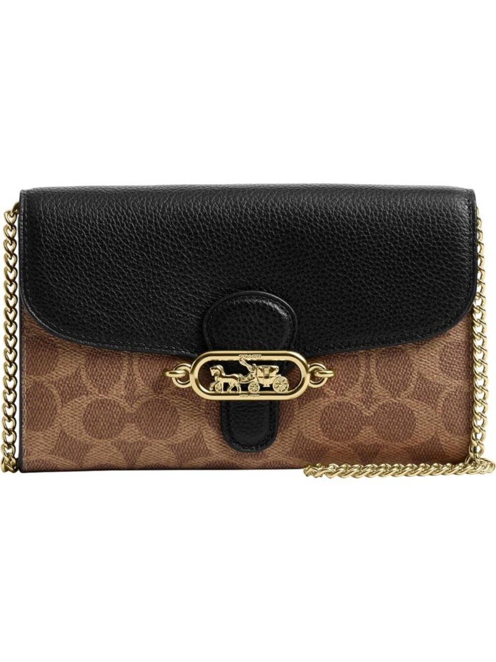 Stylish Women's Chain Crossbody Bag in Signature Canvas - Chic & Versatile!